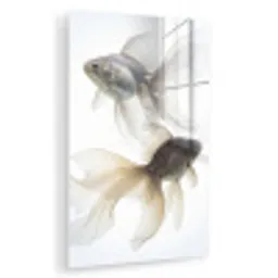 Goudvissen - Modern - Wit plexiglas 5mm klein -zzzproduct_nieuw