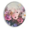 Bloemen - Kleurrijk - Bloei Akoestische PET Vilt - Rond klein -3d