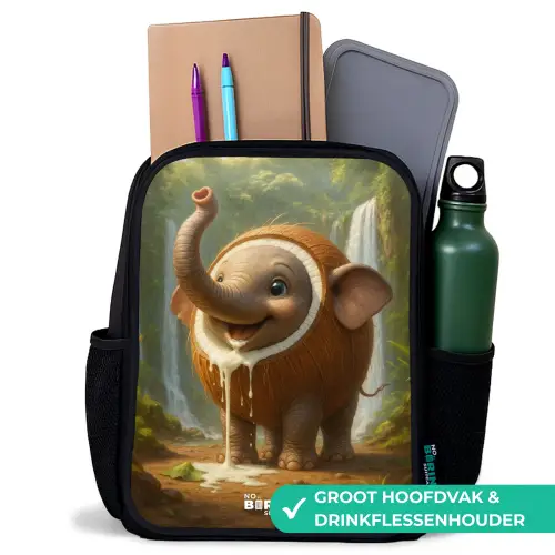 Coconote Elephante Rugzak - Zwart middel -inhoud_NL