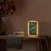 Bladeren - Regendruppels - Licht - Groen Light Box met kabel (Tafellamp) klein -sfeer4