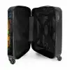 Graffiti voetbal met felle kleuren NBS - Handbagage koffer - Kinderen Unisex middel -binnenkant