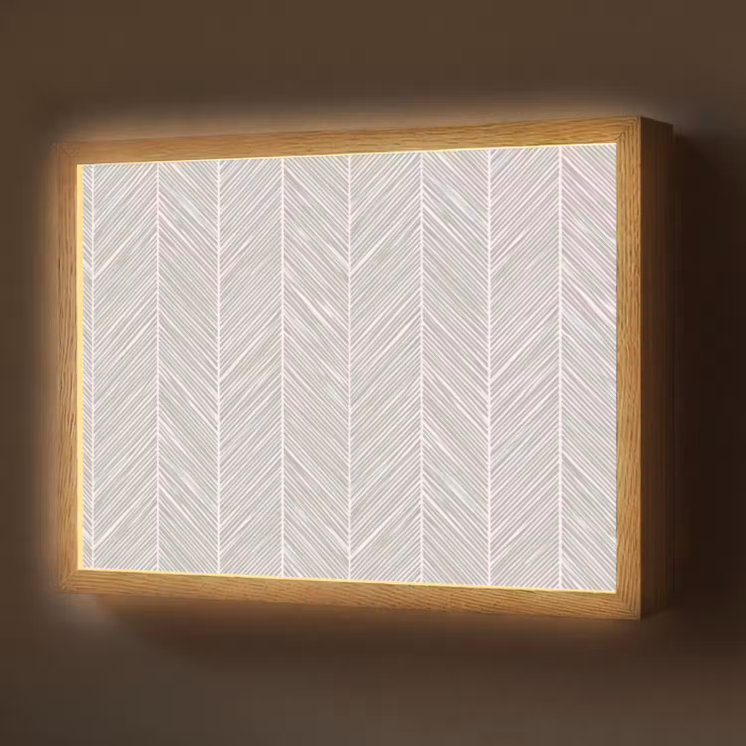 Lightbox - Wandlamp - Klassiek - Visgraat - Grijs