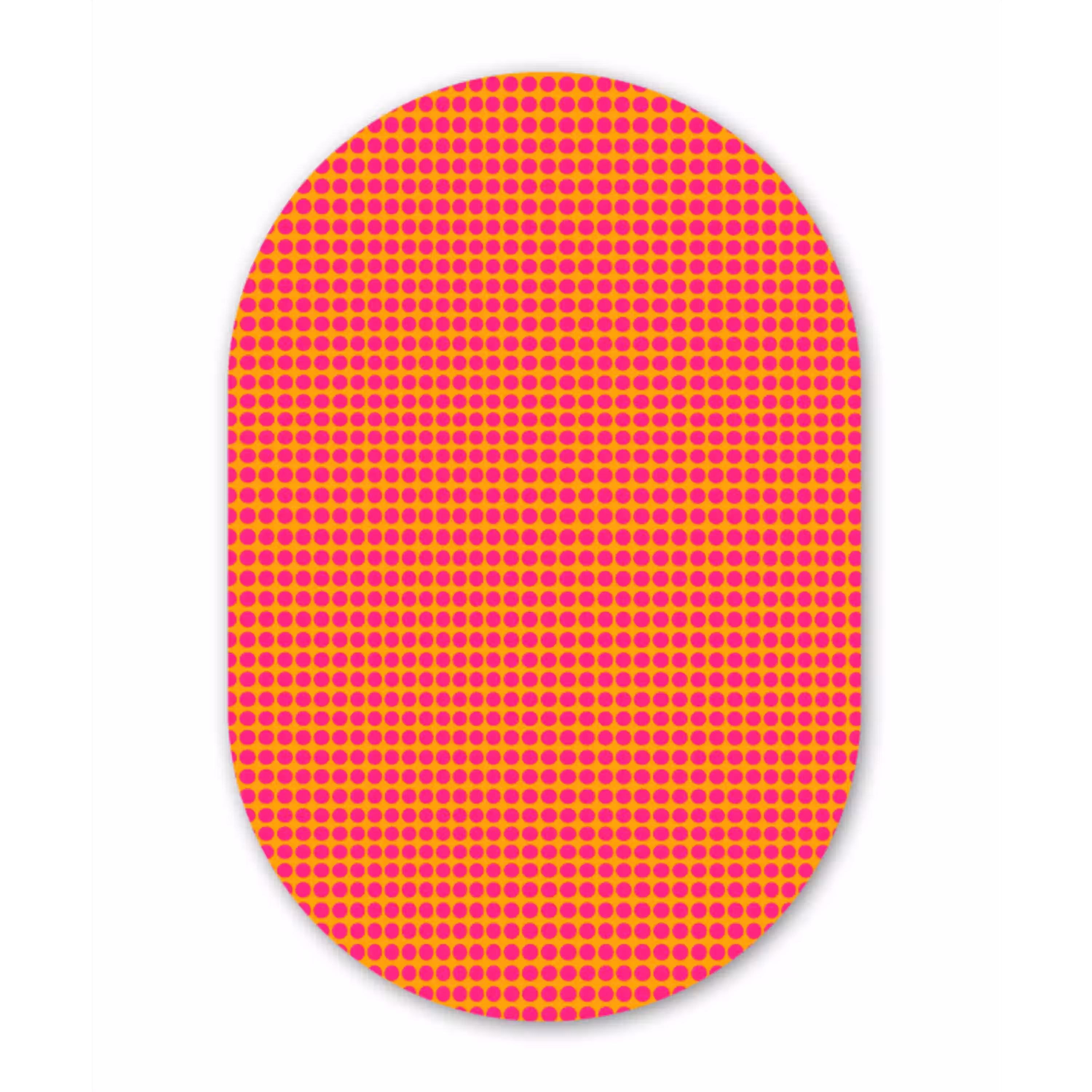 Modern - Stippen - Oranje Wandcirkel Ovaal Aluminium middel 839 -3d