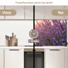 Lavendel - Paars - Zonlicht keuken achterwand 2 middel -voor-na2_NL