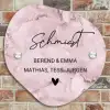 Roze marmer - Sierlijk Naambord Organisch middel -sfeer10