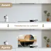 Abstract - Goud - Brons - Groen - Vormen - Modern keuken achterwand spatscherm klein -voor_na_FR