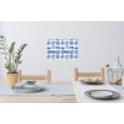 Huizen - Schepen - Blauw Muursticker klein 286 -eettafel