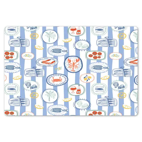 Zee - Sfeer - Kreeft - Oester Placemat vinyl groot 368 -zzsfeer1_Kitchenyeah-website