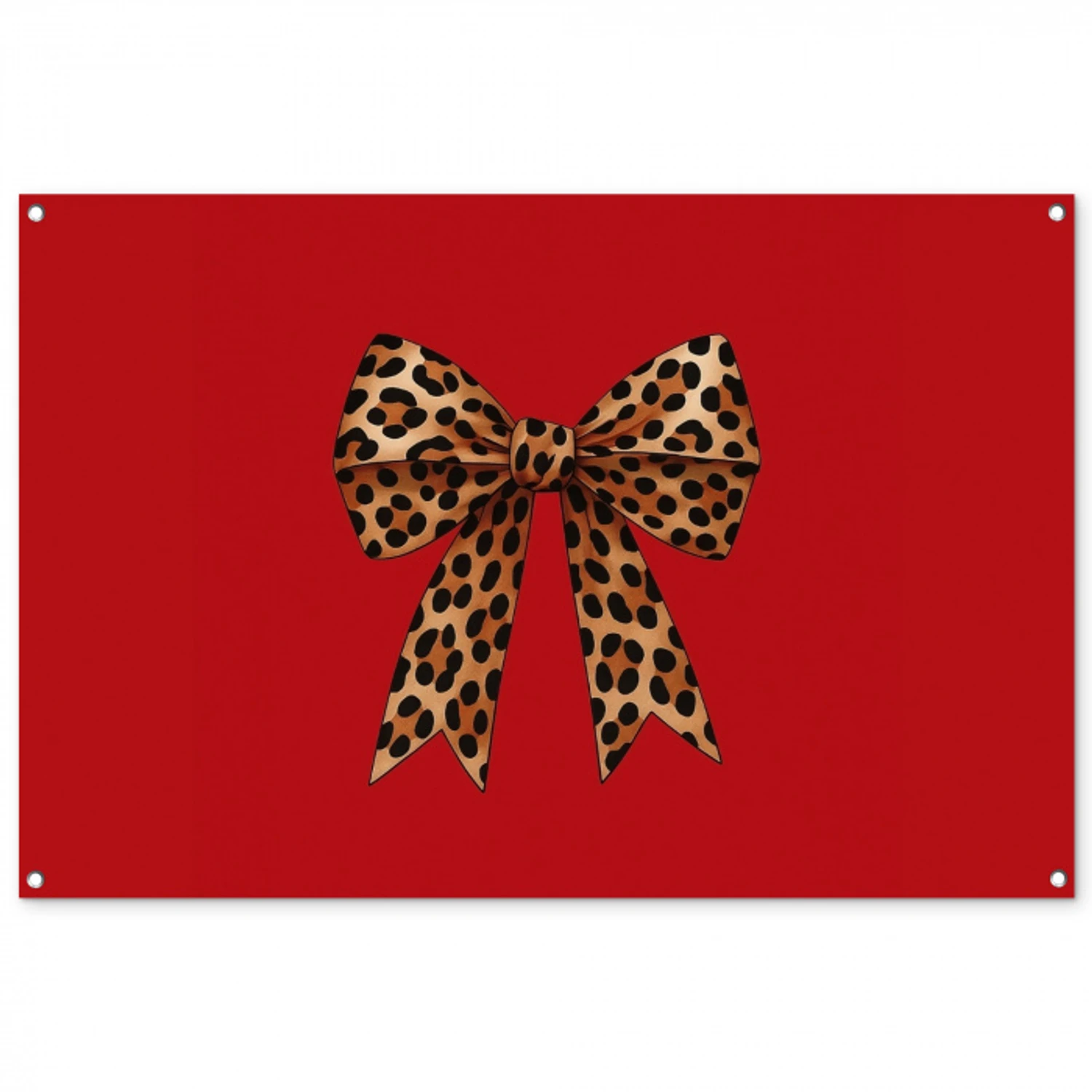 Strik - Sierlijk - Panter - Rood tuinposter los doek groot -3d