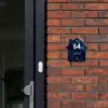 Blauwe bloemen - Modern Naambord Huisje klein -sfeer2