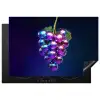 Paars - Disco - Feest - Druif Inductie beschermer vinyl 3mm klein -3d