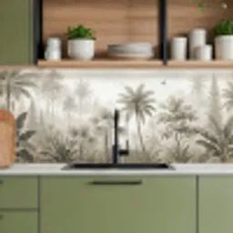 Jungle - Palmbomen - Natuur keuken achterwand 2 middel -sfeer3