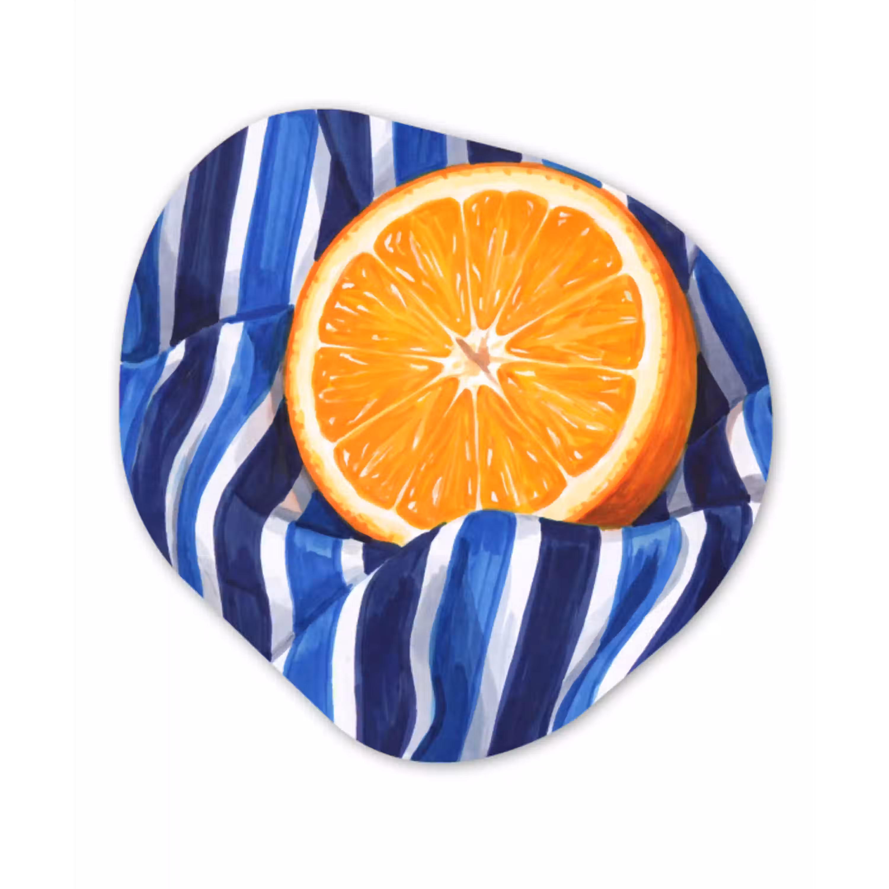 Eten - Fruit - Oranje Wandcirkel Organisch Forex 3mm klein -3d