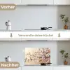 Bloesemtakken - Schilderachtig - Roze keuken achterwand spatscherm klein -voor_na_DE