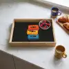 Cassettes - Kleurrijk - Verfspatten Dienblad Rechthoek middel -sfeer2