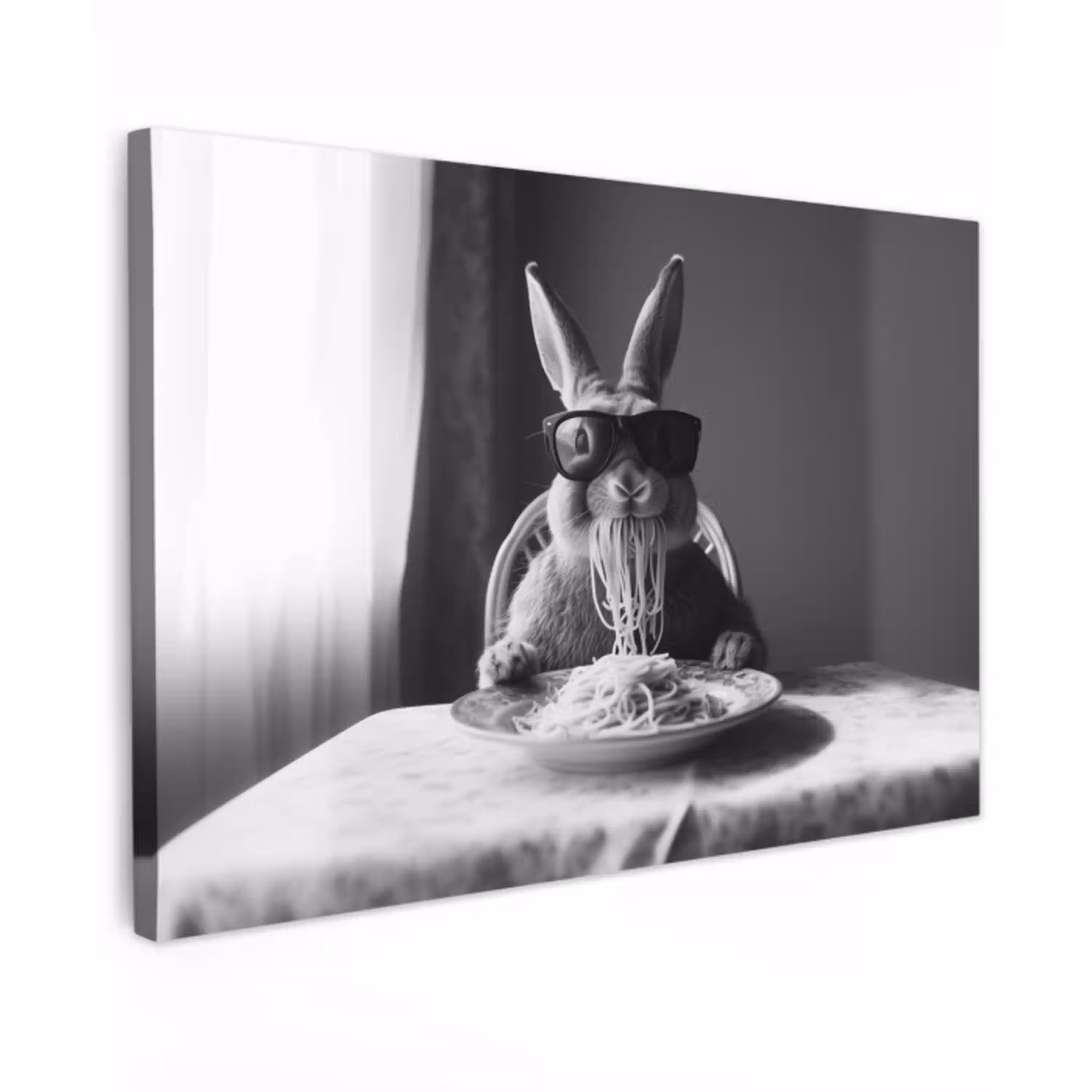 Konijn - Bunny - Zonnebril - Tafelkleed - Pasta - Schattig canvas 2cm klein -z3d