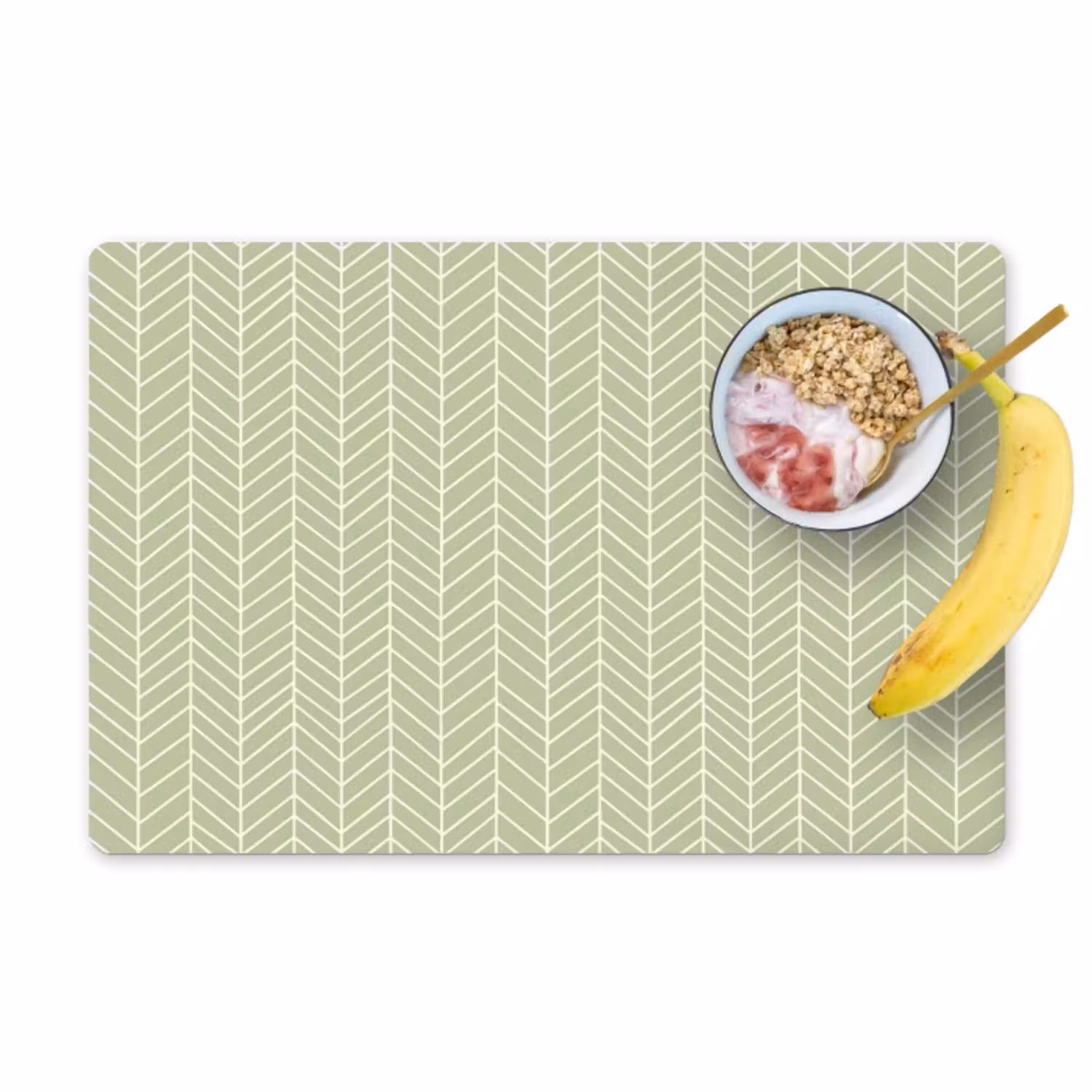 Saliegroen - Visgraat - Geometrisch - Patroon Placemat vinyl groot 368 -zzzproduct_Kitchenyeah-website