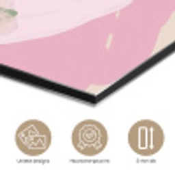Roze - Kunst - Abstract - Modern aluminium wit klein -closeup_NL