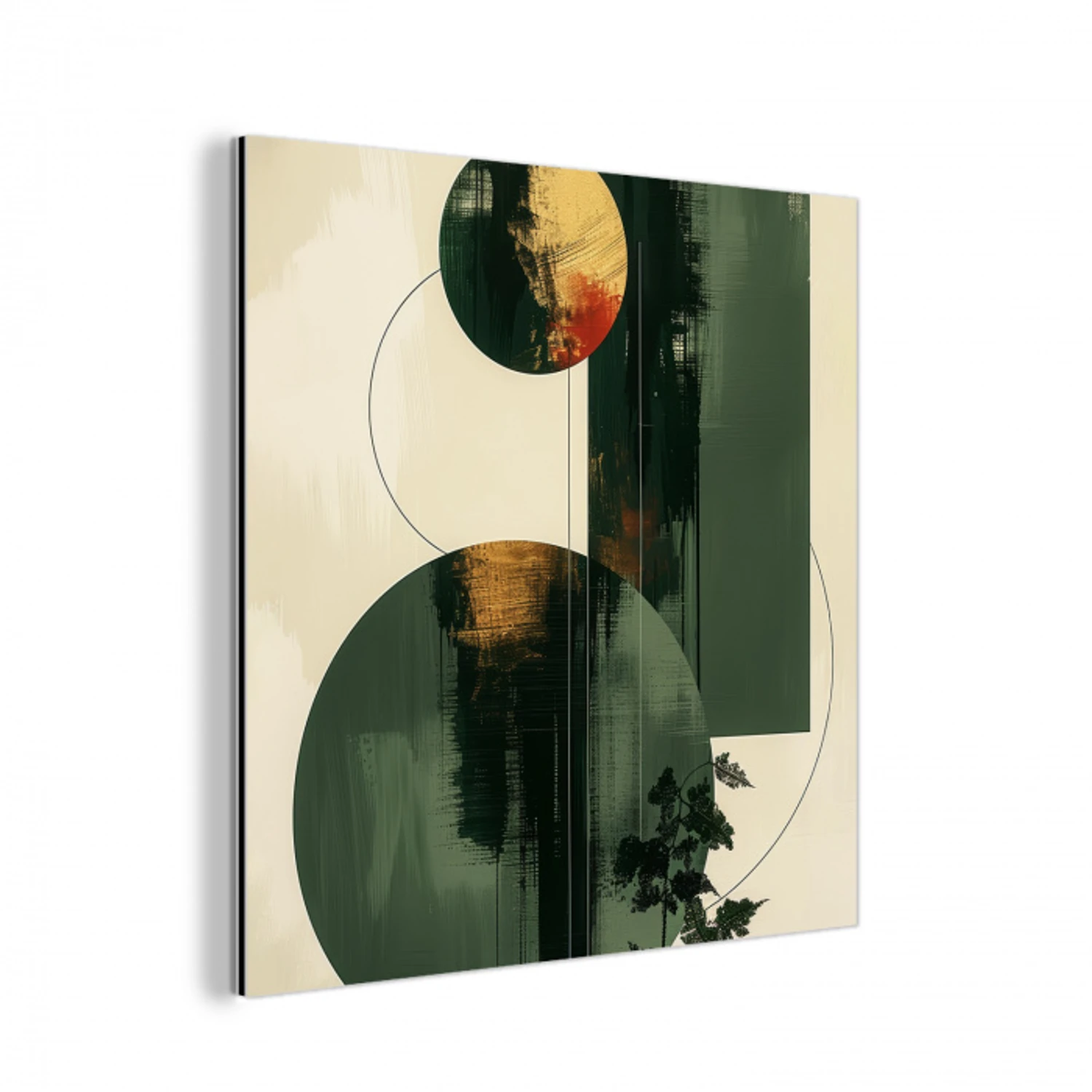 Kunst - Cirkels - Modern - Abstract aluminium wit klein -3d