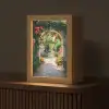 Doorkijk - Bloemen - Natuur - Bloementuin Light Box met kabel (Tafellamp) klein -z3d_website