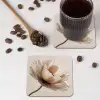 Bloem - Beige - Crème onderzetter kurk middel -sfeer2