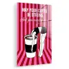 Roze - Strepen - Koffie - Maandag plexiglas 5mm klein -zzzproduct_nieuw