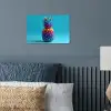 Ananas - Regenboog - Blauw - Popart poster papier klein -sfeer2