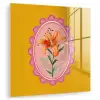Lelie - Oranje - Lijst - Ovaal plexiglas 5mm klein -zzzproduct_nieuw