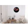 Wereldkaart - Snoepjes - Felle kleuren Wandcirkel aluminium klein -woonkamer