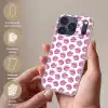 Lippen - Patroon - Roze - Wit Telefoonhoesje iPhone 17 Pro klein -sfeer3_NL