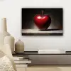 Apple - Hart - Rood canvas 2cm klein -sfeer6