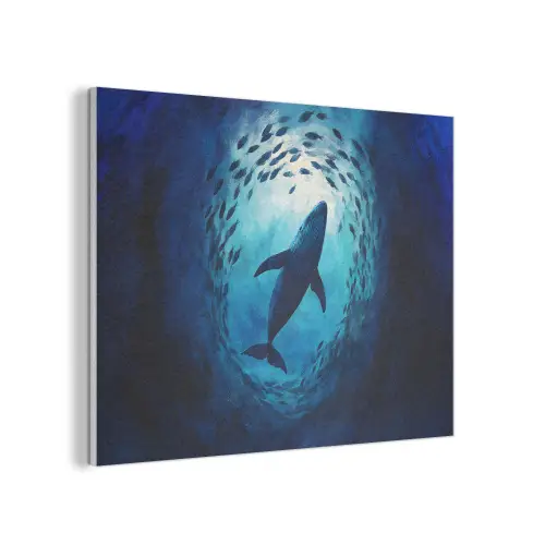 Walvis - Vissen - Donkerblauw PET vilt klein -3d