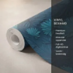 Bladeren - Reliëf - Patroon - Oceaanblauw - Modern Behang Vinyl klein 1060 -USP_closeupNL