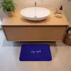 Why not - Blauw - Handgeschreven Badmat klein -sfeer1