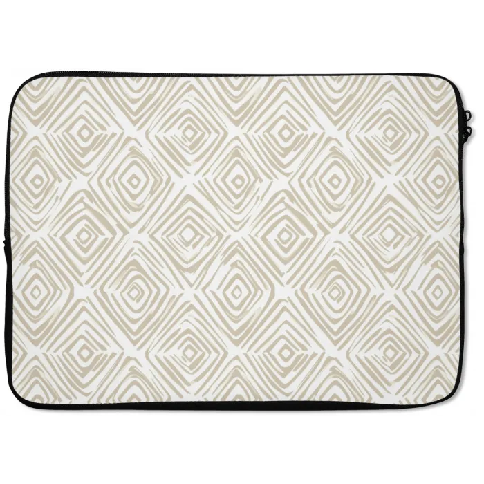 Abstract - Ruit - Beige laptophoes neopreen klein 279 -zkaufland3dotto