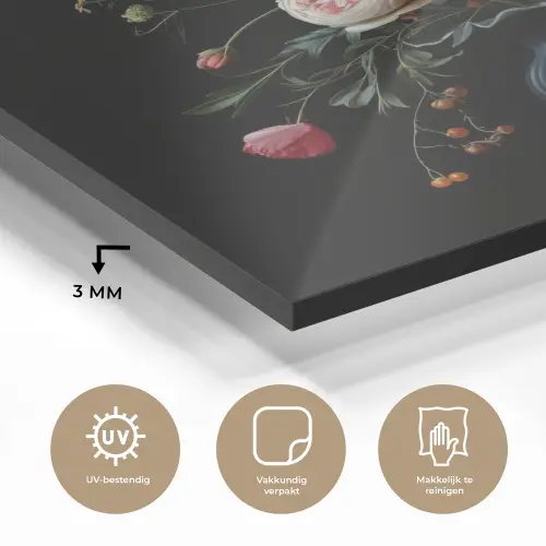Bloemstuk - Vaas - Zwart plexiglas 5mm klein -sfeer2