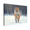 Tijger - Landschap - Sneeuw - Winter - Dieren canvas 2cm klein -z3d