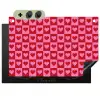 Rood - Roze - Schaakbord - Valentijn Inductie beschemer met haakjes klein -3d