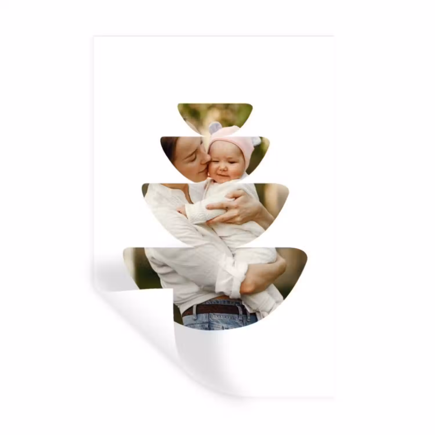 Gepersonaliseerde muursticker - Foto in abstracte ronde vormen