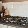 Geel - Kiezels - Glad Inductie beschermer vinyl 3mm klein 276 -sfeer3