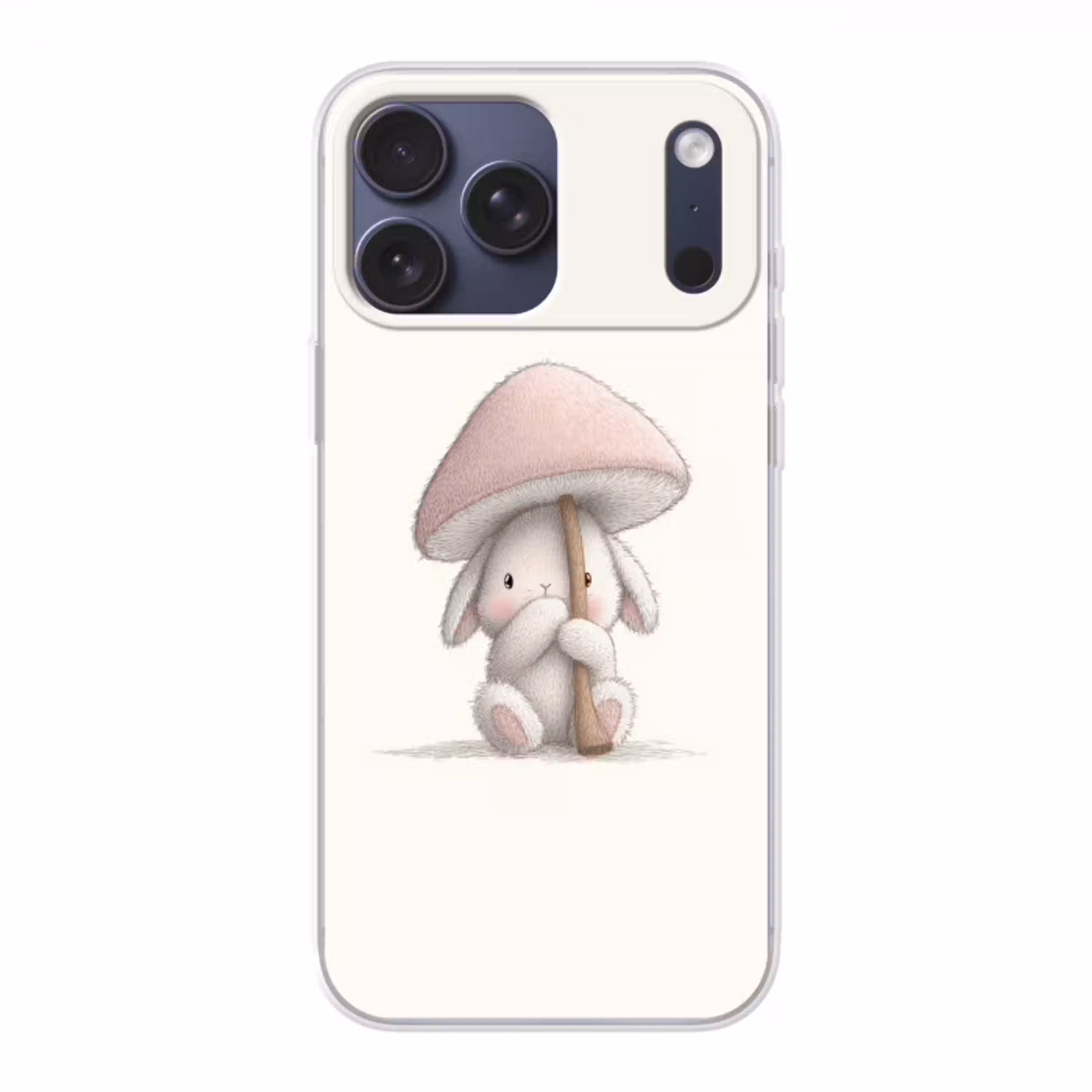 Paddenstoel - Konijn - Roze Telefoonhoesje iPhone 17 Pro Max klein -3d