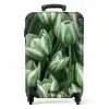 Vintage bloemen - Groen NBS - Handbagage koffer - Kinderen Unisex middel -productfoto_recht