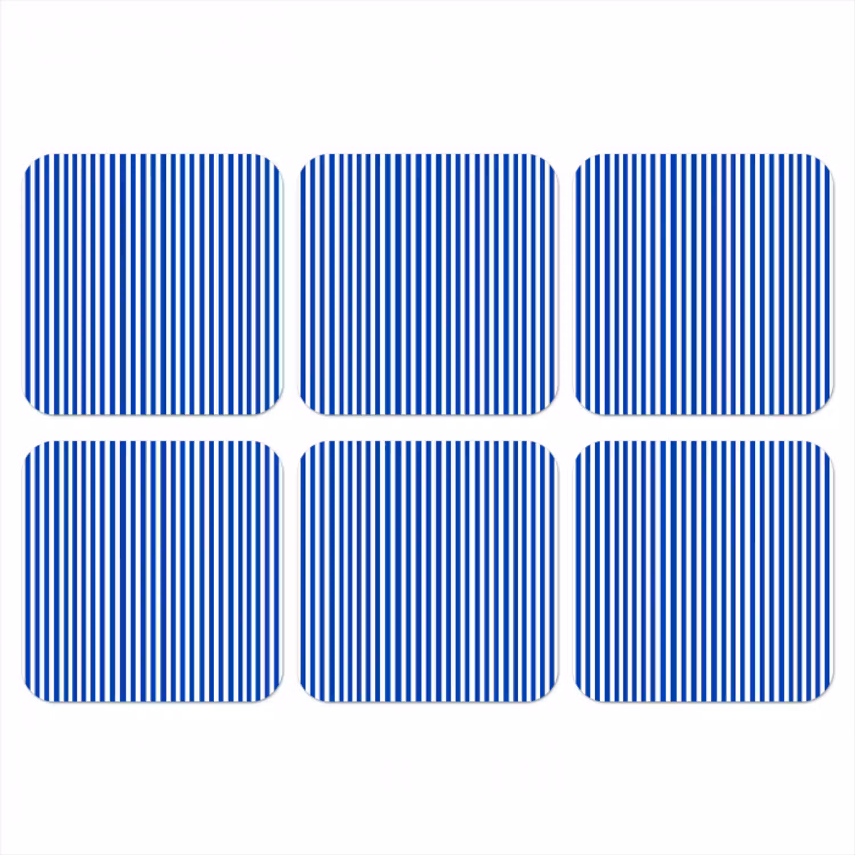 Klassiek - Strepen - Blauw onderzetter kurk middel 366 -3d