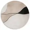 Contourlijnen - Abstracte landschap Wandcirkel kunststof plaat 5mm dik klein -3d