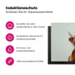 Schotse Hooglander - Bruin - Hoorns - Kokskleding Inductie beschermer vinyl 3mm klein -zzzzzzz-lf-ups