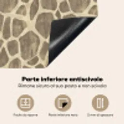 Giraf - Patroon - Beige - Bruin Inductie beschermer vinyl 3mm middel 274 -zzzsfeer4_ITA