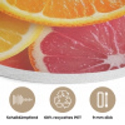 Fruit - Kleurrijk - Close up Akoestische PET Vilt - Rond klein -closeup_DE