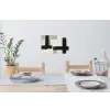 Zwart - Abstract - Japandi Muursticker klein -eettafel