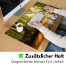 Bos - Beek - Zonlicht - Natuur - Groen Muismat XXL klein -ysfeer3_duits
