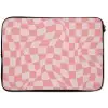 Hokjes patroon - Roze - Golvende lijnen laptophoes neopreen klein -zkaufland3dotto
